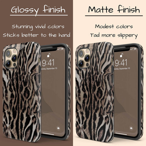 Custom Monogram Initials Chic Tiger iPhone Case